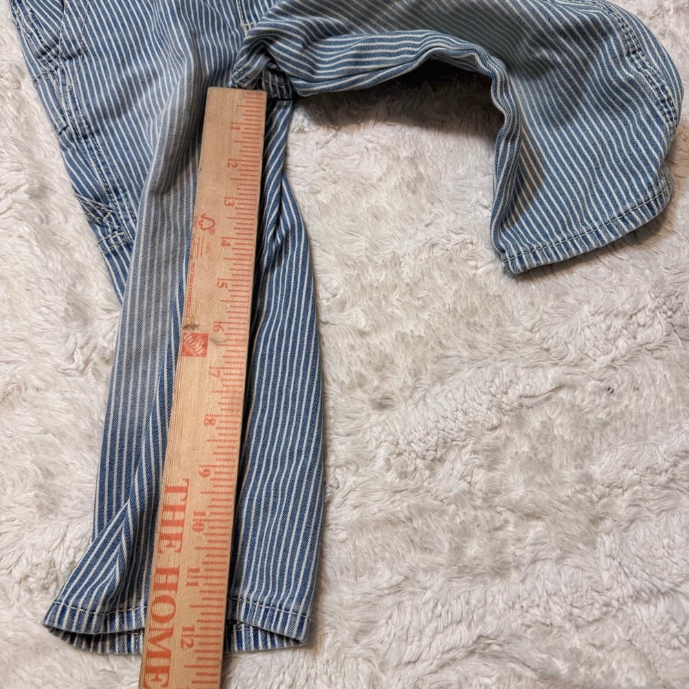 Vintage OshKosh B’Gosh Blue & White Pinstripe Overalls | Size 2T | Made in USA - Picture 4 of 6